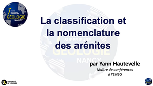 Classification des arénites - HAUTEVELLE Yann