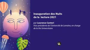 Les Nuits de la lecture 2021 : Inauguration