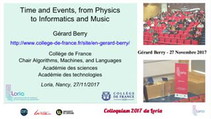 Gérard Berry : Le temps et les événements, de la physique à l'informatique et à la musique.